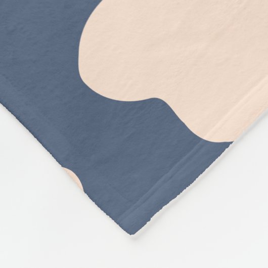 Beige Floral Fleece Deken (Hoek)