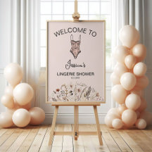 Beige Floral Negligee Lingerie Welkom Foam Boards