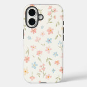 Beige Floral Phone Case (Achterkant)
