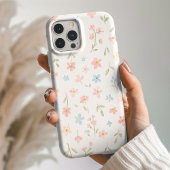 Beige Floral Phone Case