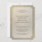 Beige Floral Photo Memorial Service Kaart (Achterkant)