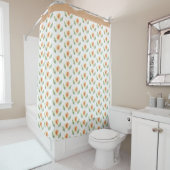 Beige Floral Shower Curtain Douchegordijn (In situ)