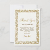 Beige Floral Surprise Retirement Party 2025 Bedankkaart (Voorkant)