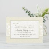 Beige Floral Wedding Vow Renewal Uitnodigingen (Staand voorkant)