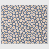 Beige Floral wrapping Paper Cadeaupapier (Vlak)