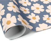 Beige Floral wrapping Paper Cadeaupapier (Rol Hoek)