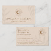 Beige Flower Shadow Energy Healing Sun Visitekaartje (Voorkant / Achterkant)