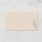 Beige Flower Summer Herfst Raffle for Diaper Informatiekaartje (Achterkant)