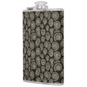 beige fossiel trilobiet-ammonietpatroon heupfles (Links)