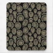 beige fossiel trilobiet-ammonietpatroon muismat (Voorkant)