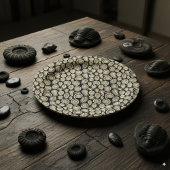 beige fossiel trilobiet-ammonietpatroon papieren bordje