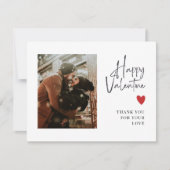 Beige Foto Handgeschreven Liefde Valentijn Feestdagenkaart (Voorkant)