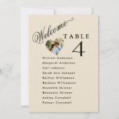 Beige Foto Trouwplattegrond Kaarten Namen Gast (Achterkant)