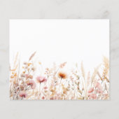 Beige foto wildflower Bevestiging Bedankt kaart (Achterkant)