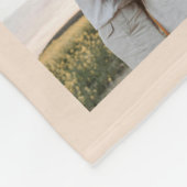 Beige Fotocollage Wedding Jubileum Datum Fleece Deken (Hoek)