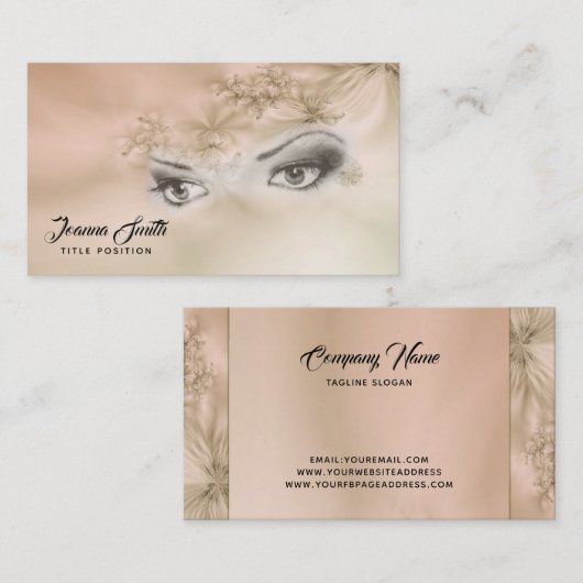 Beige fractal visitekaartje (Voorkant / Achterkant)