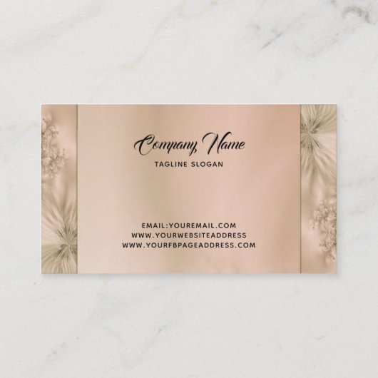 Beige fractal visitekaartje (Achterkant)