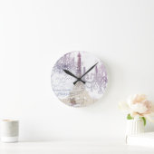 beige franse scriptkroes chandelier paris eiffelto ronde klok (Huis)