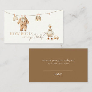 Beige Gans Mama Buik Gokspel Informatiekaartje