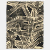 Beige gebogen linten, contrasterend door geprägde fleece deken (Voorkant)