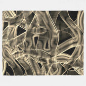 Beige gebogen linten, contrasterend door geprägde fleece deken (Voorkant (Horizontaal))