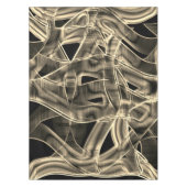 Beige gebogen linten, contrasterend met ingegravee tafelkleed (Voorkant)