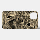 Beige gebogen linten, gecontrastd door ingegraveer Case-Mate iPhone case (Achterkant (horizontaal))