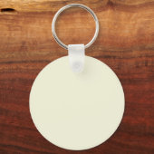 Beige (Gebroken Wit) F5F5DC - Optie om Naam toe te Sleutelhanger (Voorkant)