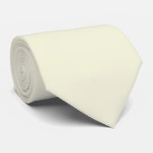 Beige (Gebroken Wit) F5F5DC - Optie om Naam toe te Stropdas (Opgerold)