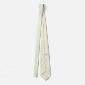 Beige (Gebroken Wit) F5F5DC - Optie om Naam toe te Stropdas (Achterkant)