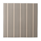 Beige geculpte Stripe keramische Tegel Tegeltje (Voorkant)