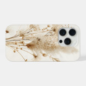 Beige Gedroogde Bloem Botanisch iPhone Hoesje (Achterkant horizontaal)