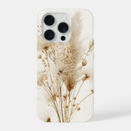 Beige Gedroogde Bloem Botanisch iPhone 15 Pro Case