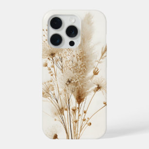 Beige Gedroogde Bloem Botanisch iPhone 15 Pro Case