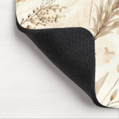 Beige Gedroogde Bloem Botanisch Muismat (Hoek)