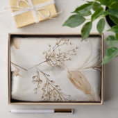 Beige Gedroogde Bloem Botanisch Tissuepapier (Geschenk)