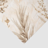 Beige Gedroogde Bloem Botanisch Tissuepapier (Detail)