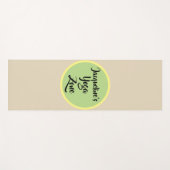Beige Geel Groen Cirkel Naam Yogamat (Voorkant (horizontaal))