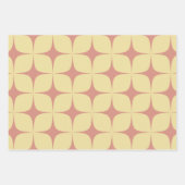 Beige Geel Groen Mid Century Modern Elegant Boho Inpakpapier Vel (Voorkant 2)