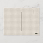 Beige Gekke Goose Floral Gingham Baby shower Briefkaart (Achterkant)