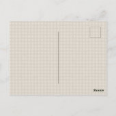 Beige Gekke Goose Floral Gingham Verjaardagsfeest Briefkaart (Achterkant)