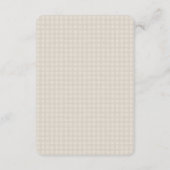 Beige Gekke Goose Gingham Bloemen Details Informatiekaartje (Achterkant)