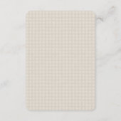 Beige Gekke Goose Gingham Bloemen Luier Raffle Informatiekaartje (Achterkant)