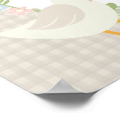 Beige Gekke Goose Gingham Verjaardag Welkom Teken Poster (Hoek)