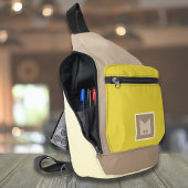 Beige gele witte cross body sling bag reizen