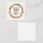 Beige Gelukkige Moederdag Kaart Notitiekaartje (Voorkant / Achterkant)
