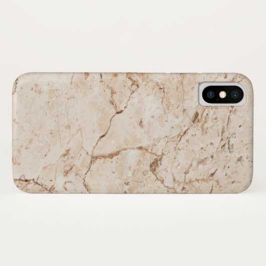 beige gemarmerd met korrel Case-Mate iPhone case (Achterkant (horizontaal))