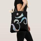Beige gemarmerd Om  Tote Bag (Dichtbij)