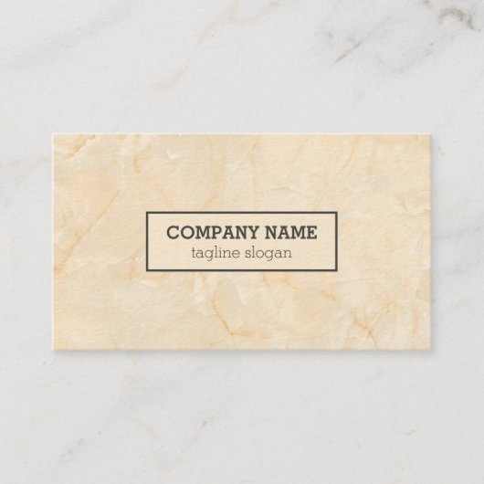 Beige gemarmerde QR code Visitekaartje (Voorkant)