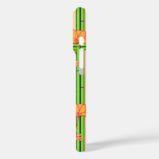 Beige Geo Bloemenprint Case-Mate iPhone Case (Achterkant / Links)